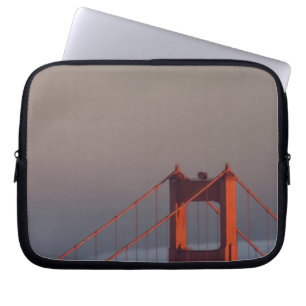 Fog rolls through the San Francisco bay covering Laptop Sleeve