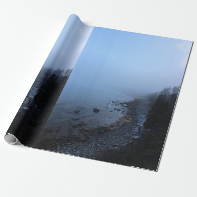 Fog Settling over Ingonish Beach Wrapping Paper (Unrolled)