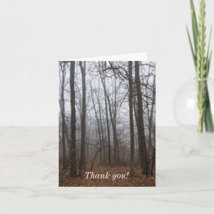 Fog Through The Woods Thank You Card