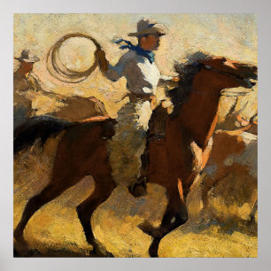 “Fogging the Drags” by Maynard Dixon Poster