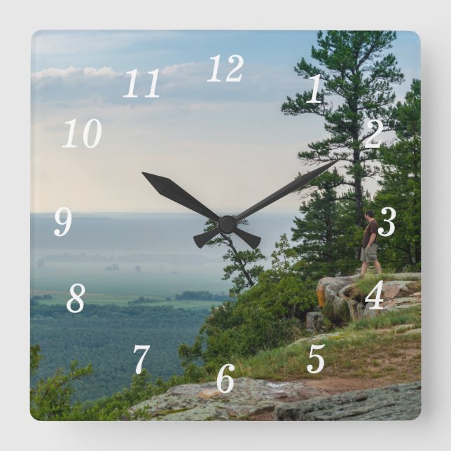 Foggy At Petit Jean Wall Clock (Front)