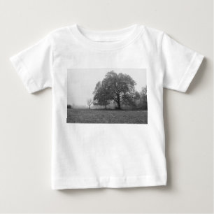 Foggy Autumn Morning Grayscale Baby T-Shirt