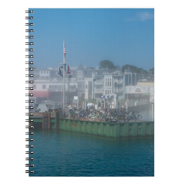 Foggy Bike Dock Notebook (Front)