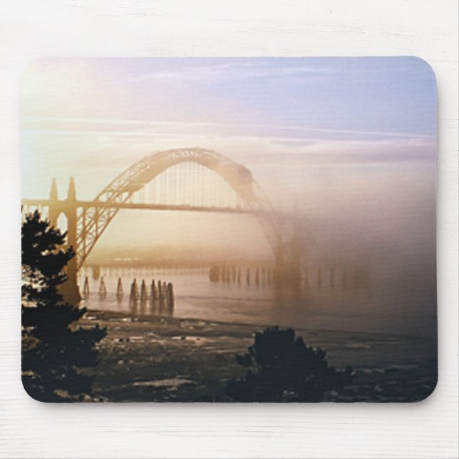 Foggy Bridge Mouse Pad (Front)