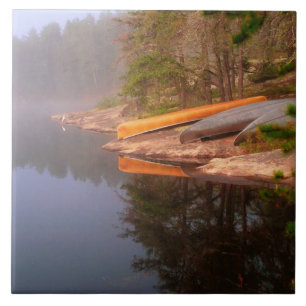 Foggy Canoe Campsite, Lake Kawnipi, Tile