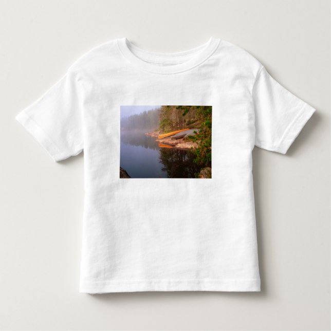 Foggy Canoe Campsite, Lake Kawnipi, Toddler T-Shirt (Front)