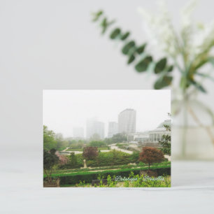 Foggy day Botanique parc in Brussels Holiday Postcard