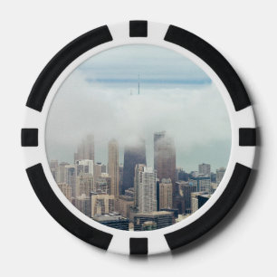 Foggy day in Chicago Poker Chips