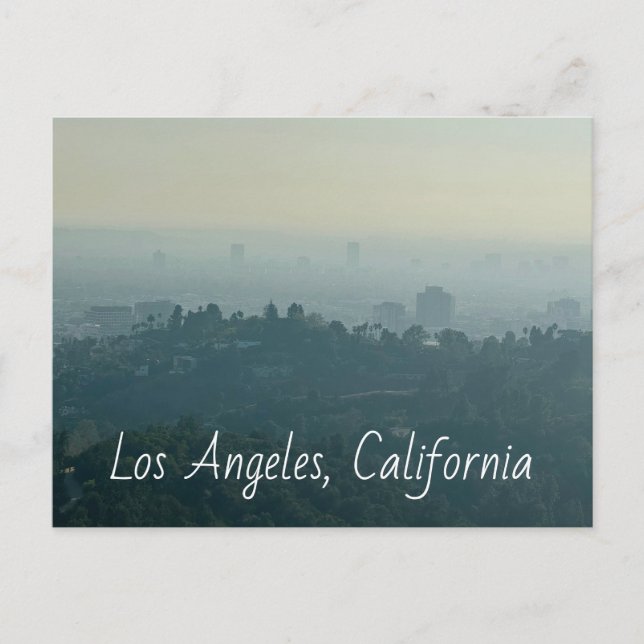 Foggy evening in LA  Postcard (Front)