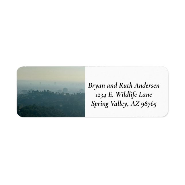 Foggy evening in LA  Return Address Label (Front)