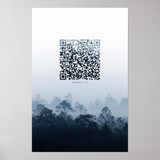 Foggy forest - Daily Motivational QR Code Poster