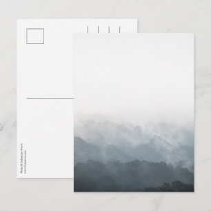 Foggy Forest Nature Photo Postcard