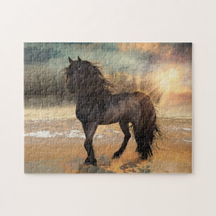 Foggy Friesian Morning  Jigsaw Puzzle