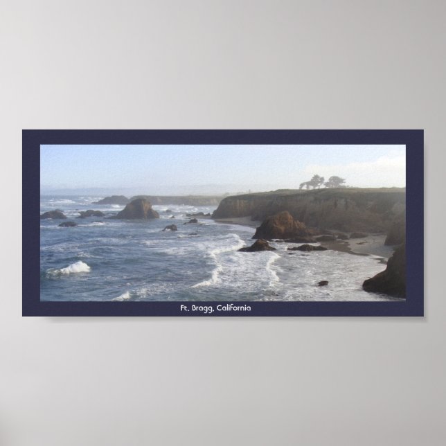 Foggy Ft. Bragg California Morning Poster (Front)
