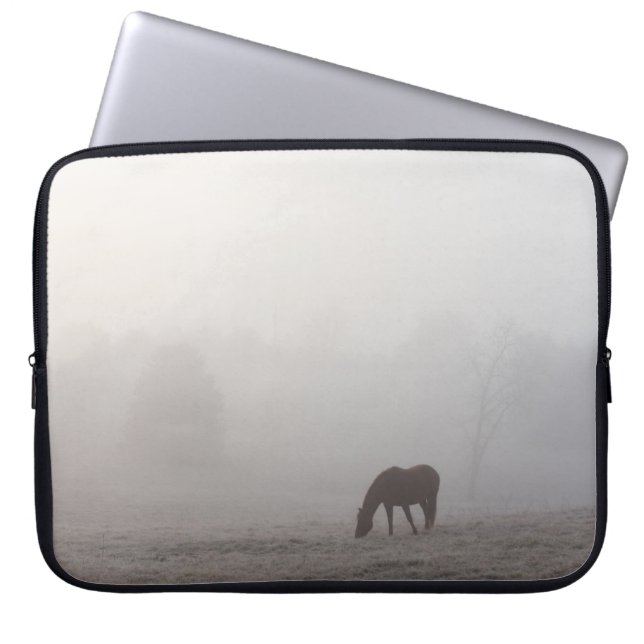 Foggy Grazing Laptop Sleeve (Front)