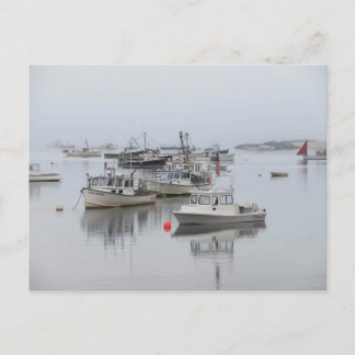 "Foggy Harbour" Postcard