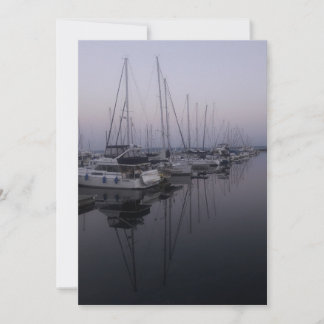 foggy marina invitation