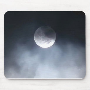Foggy Moon Mouse Pad