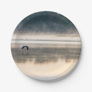 Foggy Morning Flight Paper Plate