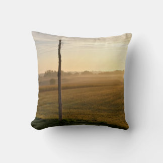 Foggy Morning Nature Photography Cushion