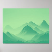 Foggy Mountain Nature Boho Minimalist Tinted Photo