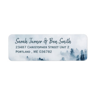 Foggy Mountain Return Address Label