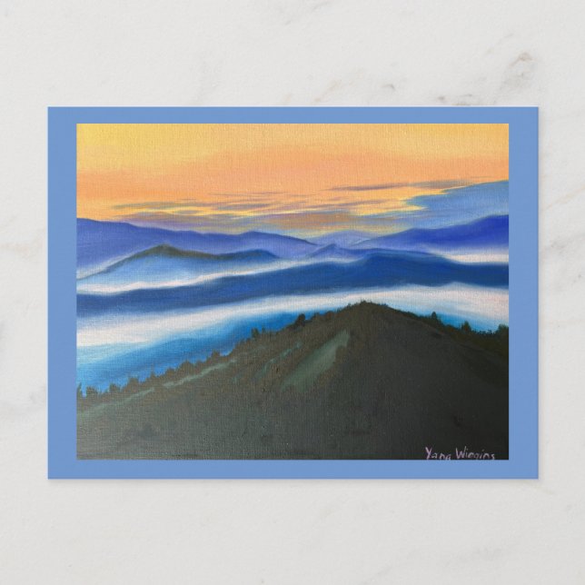 Foggy mountains postcard (Front)