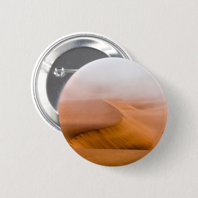 Foggy Namib Desert 6 Cm Round Badge (Front & Back)