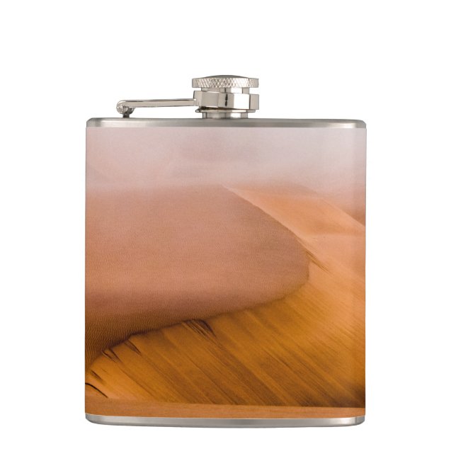 Foggy Namib Desert Hip Flask (Front)