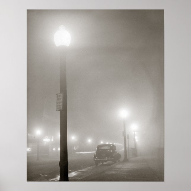 Foggy Night, 1941. Vintage Photo Poster (Front)