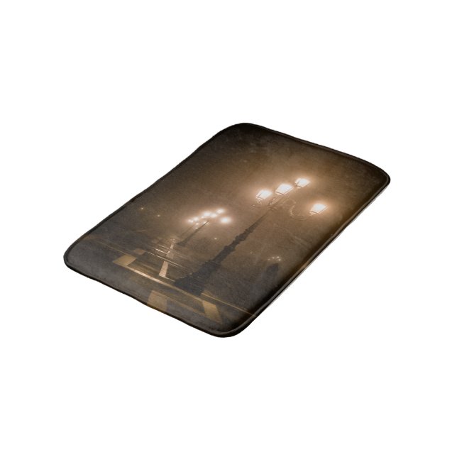 Foggy Piazza San Marco, Venice Bath Mat (Angled)