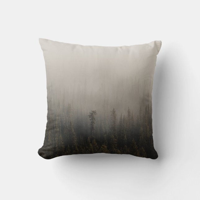 FOGGY PINE TREES CUSHION (Front)
