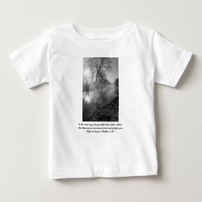 Foggy River Morning Sunrise Baby T-Shirt (Front)