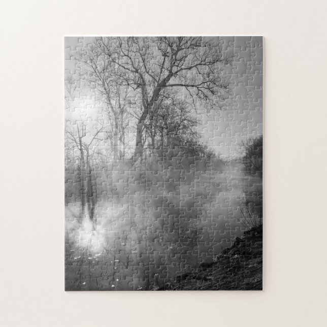 Foggy River Morning Sunrise Jigsaw Puzzle (Vertical)