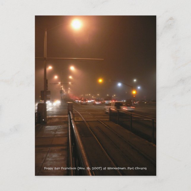 Foggy San Francisco... Postcard (Front)