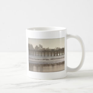 Foggy Santa Cruz Wharf Coffee Mug