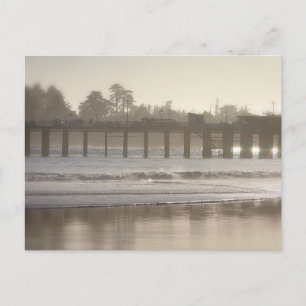 Foggy Santa Cruz Wharf Postcard