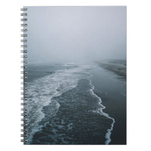 Foggy Shoreline Ocean Waves Notebook