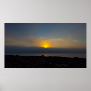 Foggy Sunrise, Gouldsboro Bay, Maine Poster