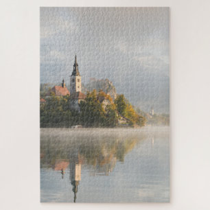 Foggy sunrise Lake Bled Jigsaw Puzzle