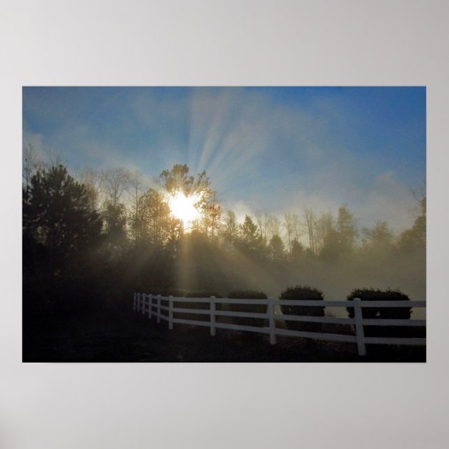 Foggy Sunrise Poster (Front)