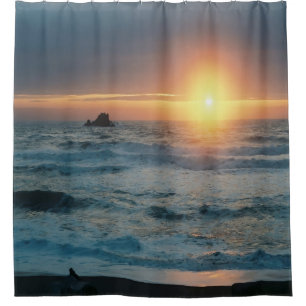 Foggy Sunset/Seascape...... Shower Curtain