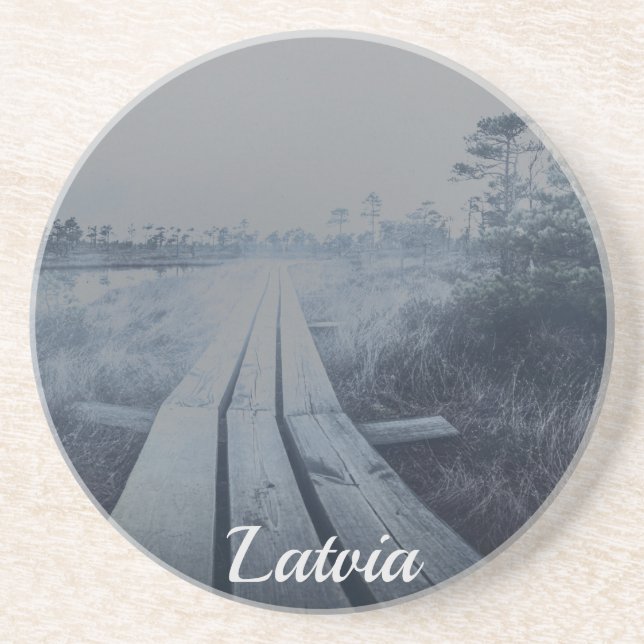 Foggy swamp landscape coaster (Front)