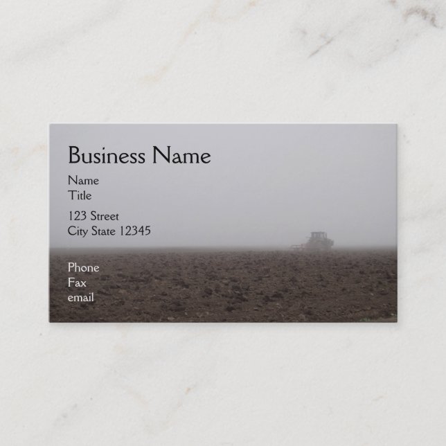 Foggy tractor business card (Front)