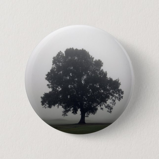 Foggy Tree 6 Cm Round Badge (Front)