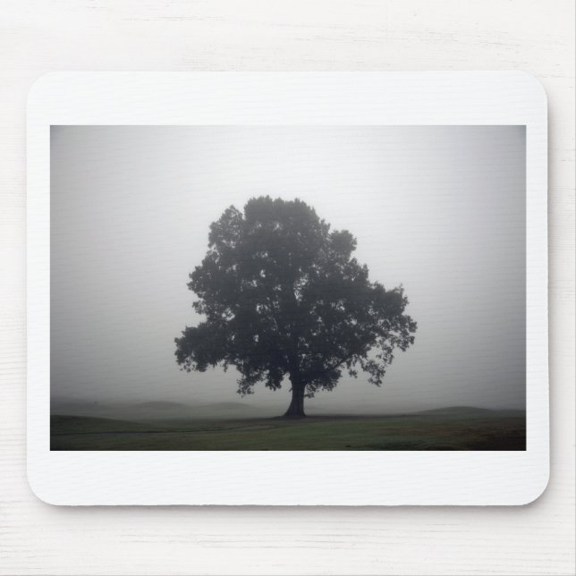 Foggy Tree Mouse Pad (Front)