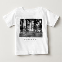 Foggy Trees At Table Rock Grayscale Bible Verse