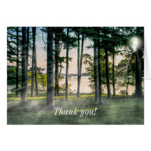 Foggy Trees At Table Rock Thank you Notecard