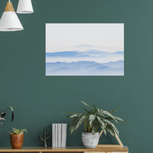 Foggy valley layers poster