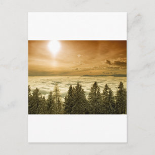 Foggy valley postcard